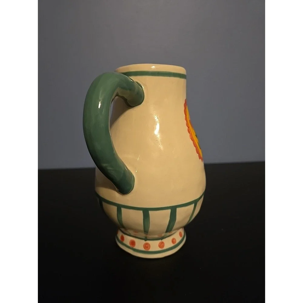 Scandinavian Blossom Hand-painted Stoneware UrnBud Vase Little e Studio‎